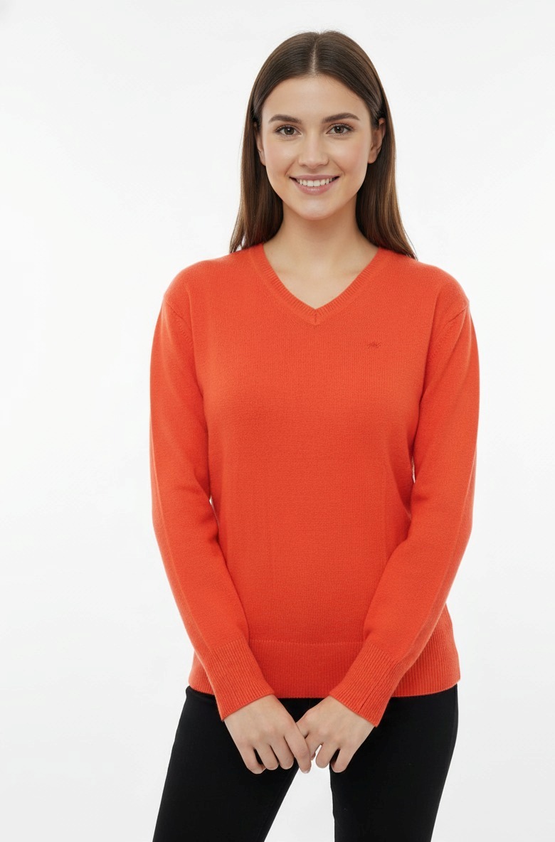 Orange Sweater for women's