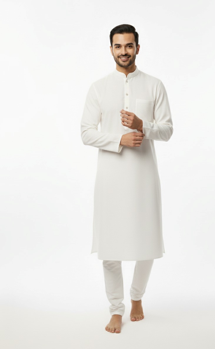 white kurta - Image 3