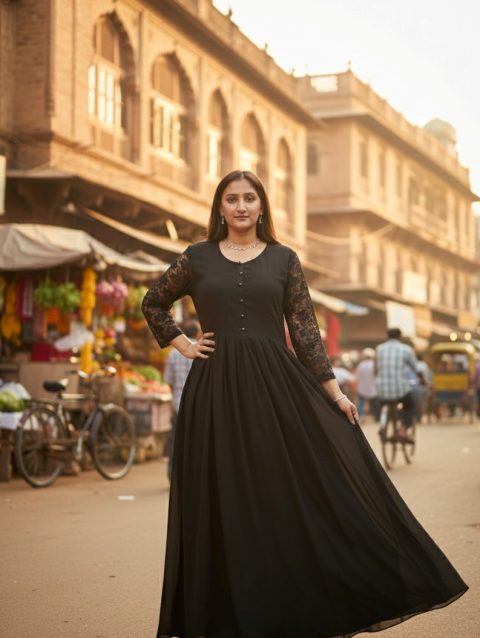 Black long gown