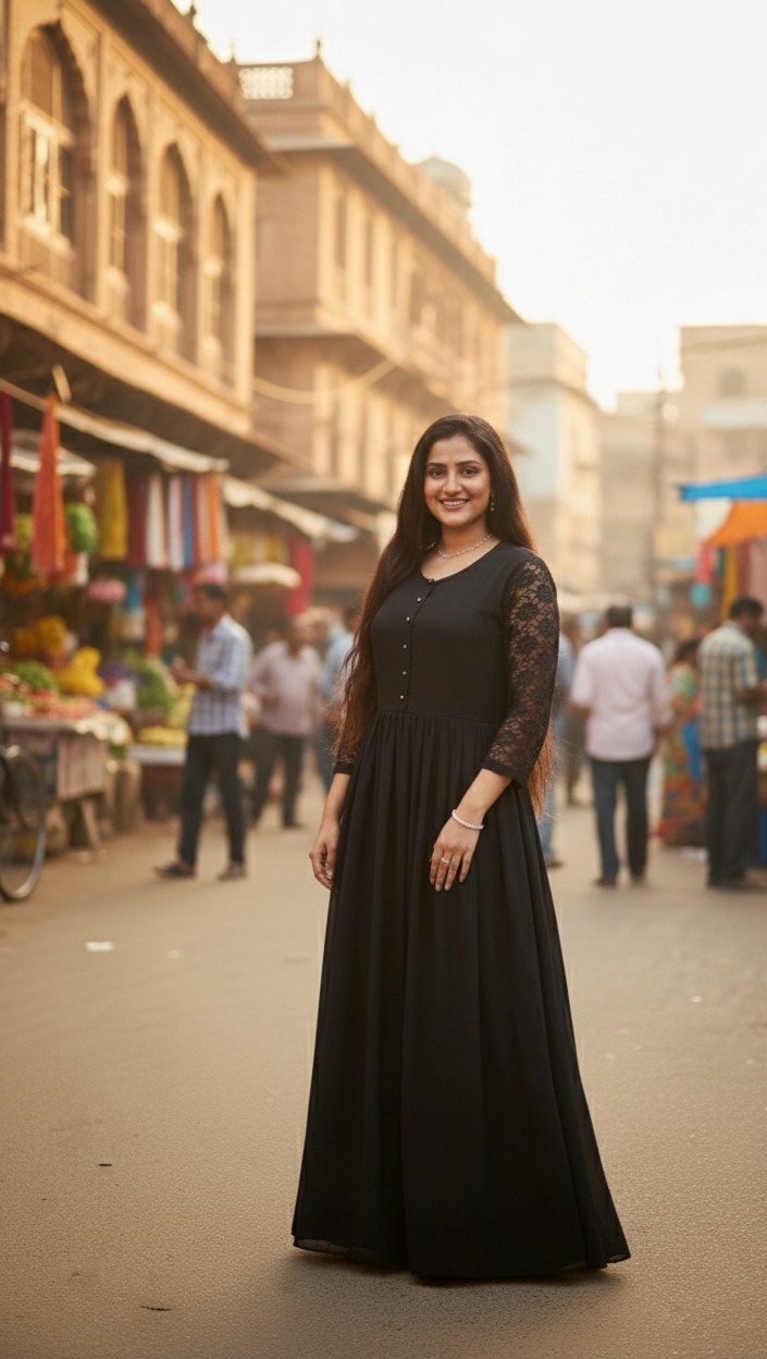 Black long gown - Image 3