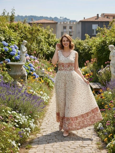 Light cream or off-white colour jumpsuit