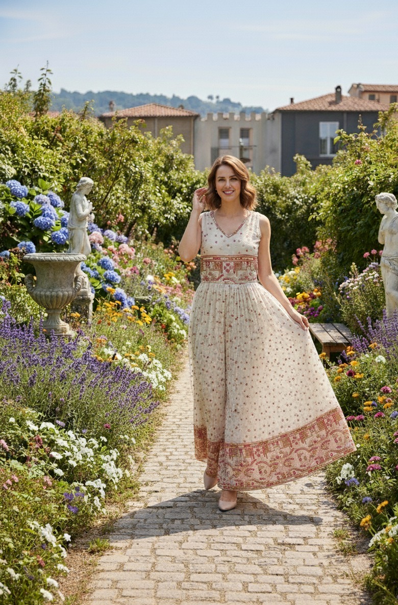 Light cream or off-white colour jumpsuit