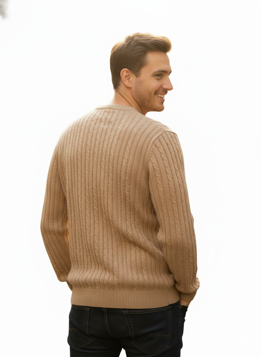 Men's V-neck pullover sweater - Image 2