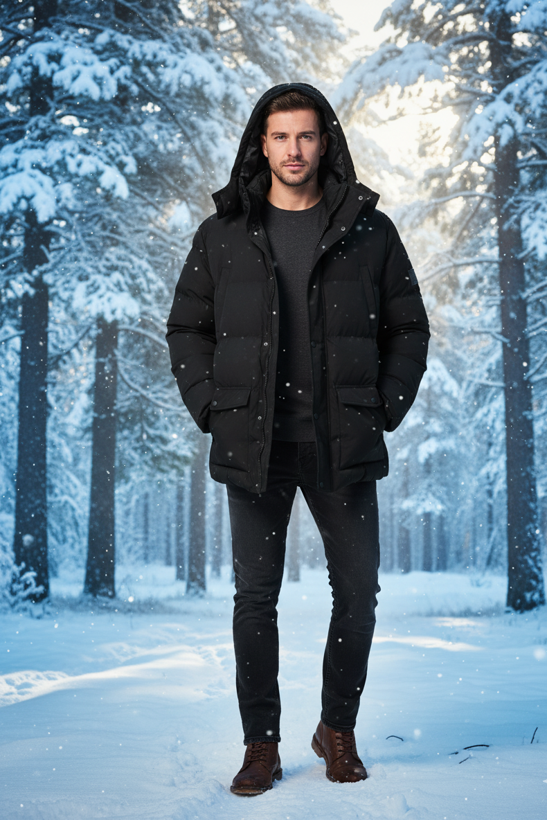 Black puffer jacket - Image 5