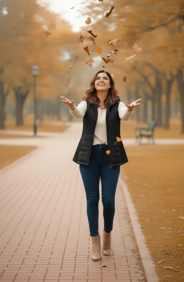 Black Sleeveless Jacket