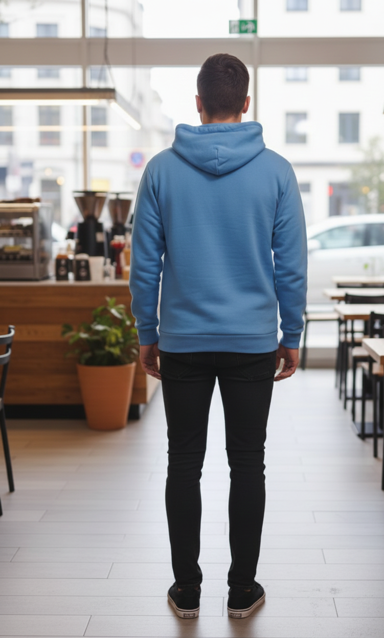 Men's Sky Blue Hoodie REOTAPE - Image 3