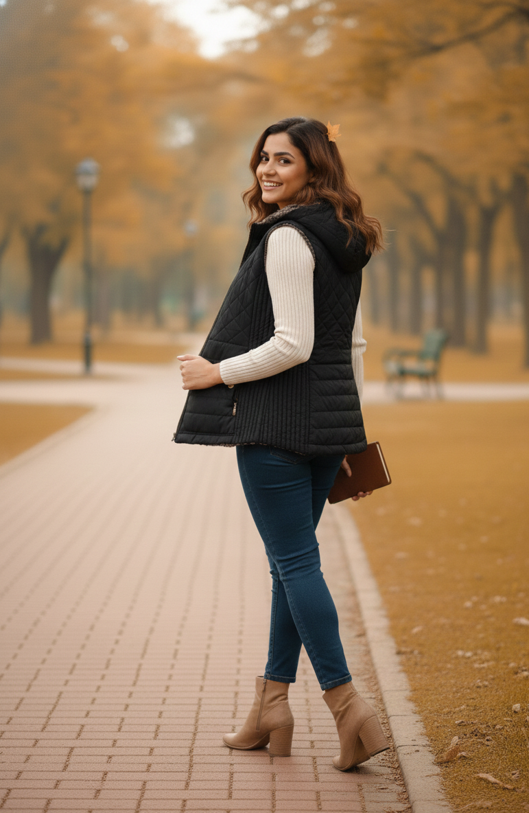 Black Sleeveless Jacket - Image 3