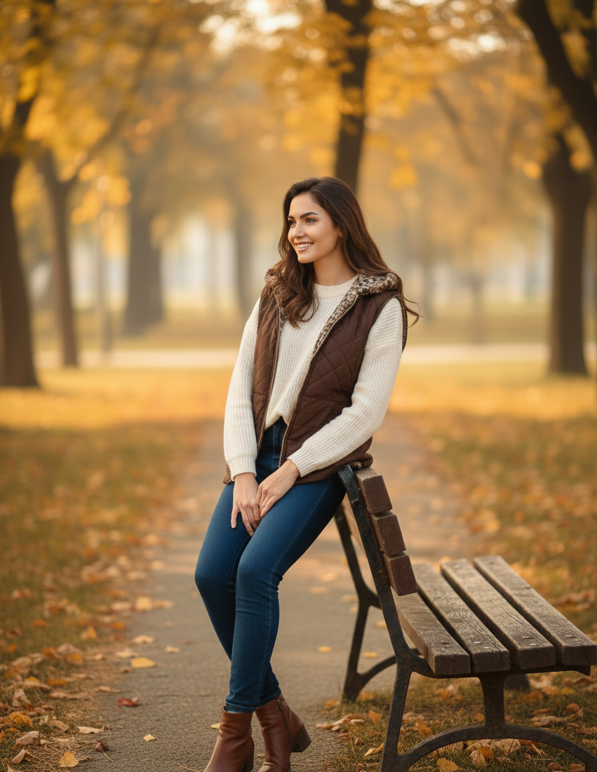 Brown Sleeveless Jacket - Image 4
