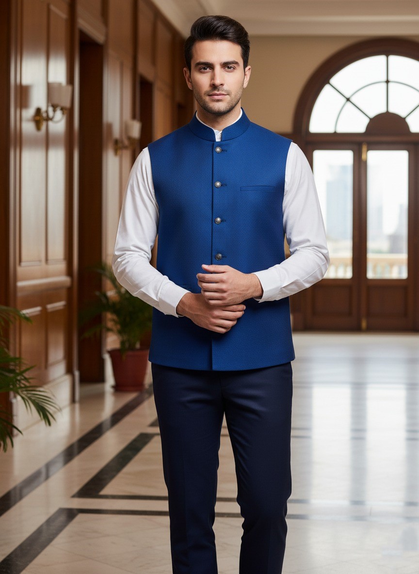 Blue Nehru Jacket