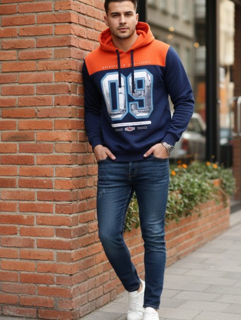 Orange Blue Hoodie OCTAVE
