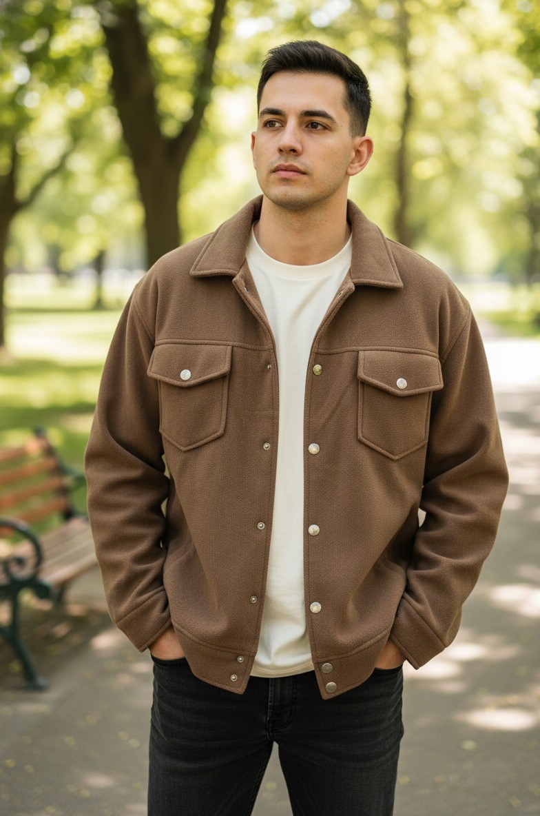 The Coffee Wool-Blend Shacket