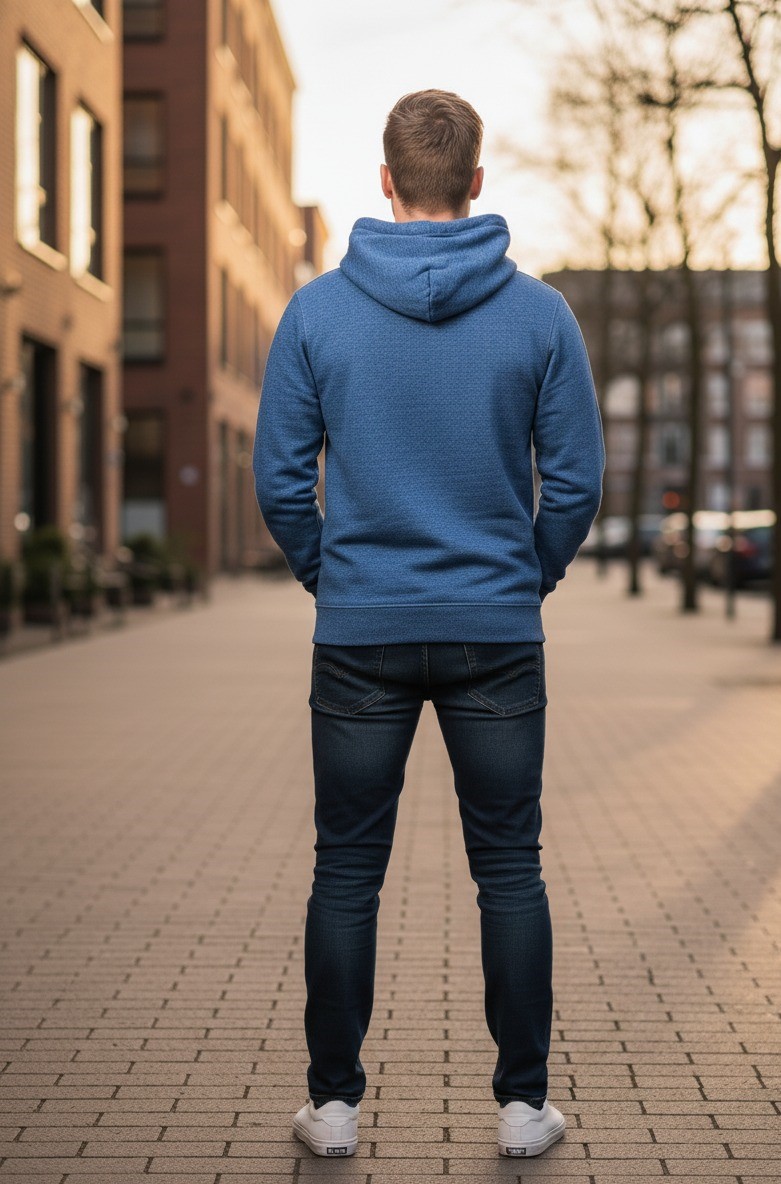 Men's Blue Hoodie - Image 2