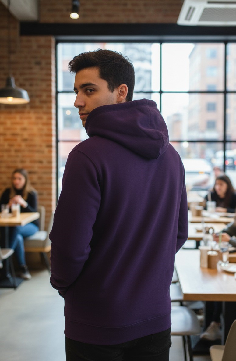 Men's Purple Hoodie REOTAPE - Image 2