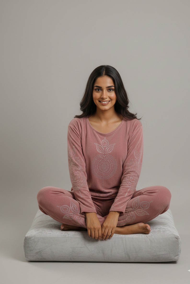 Pink velvet co-ord set - Image 4