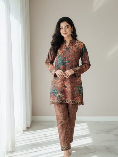 Maroon Kashmiri suit