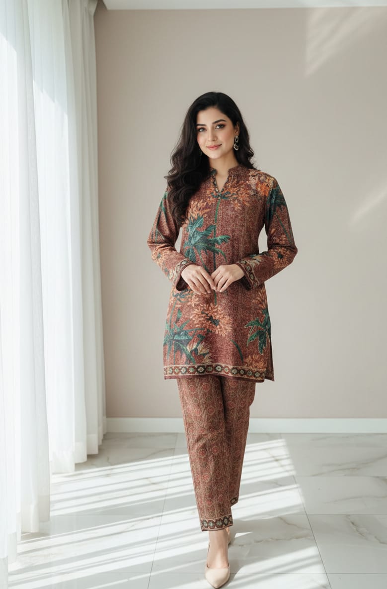 Maroon Kashmiri suit