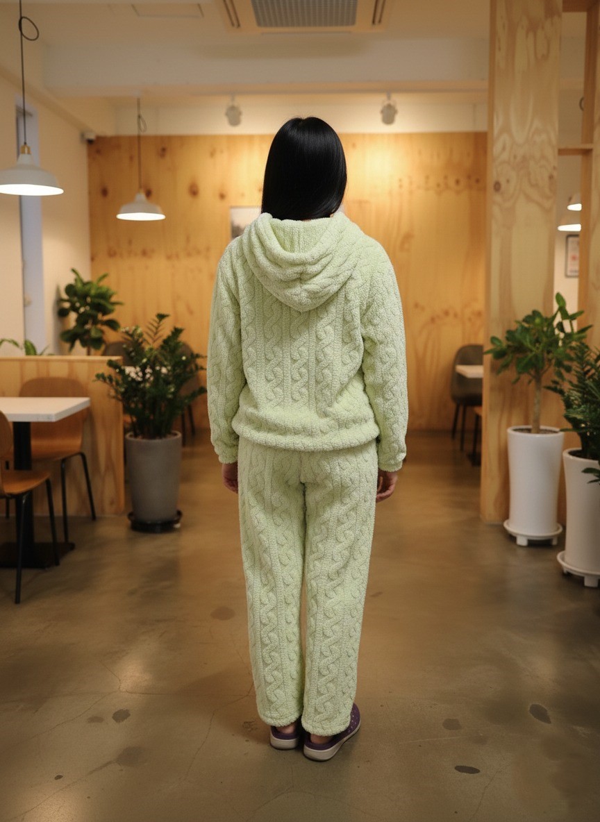 Light Green-and-Cream Night Wear - Image 2