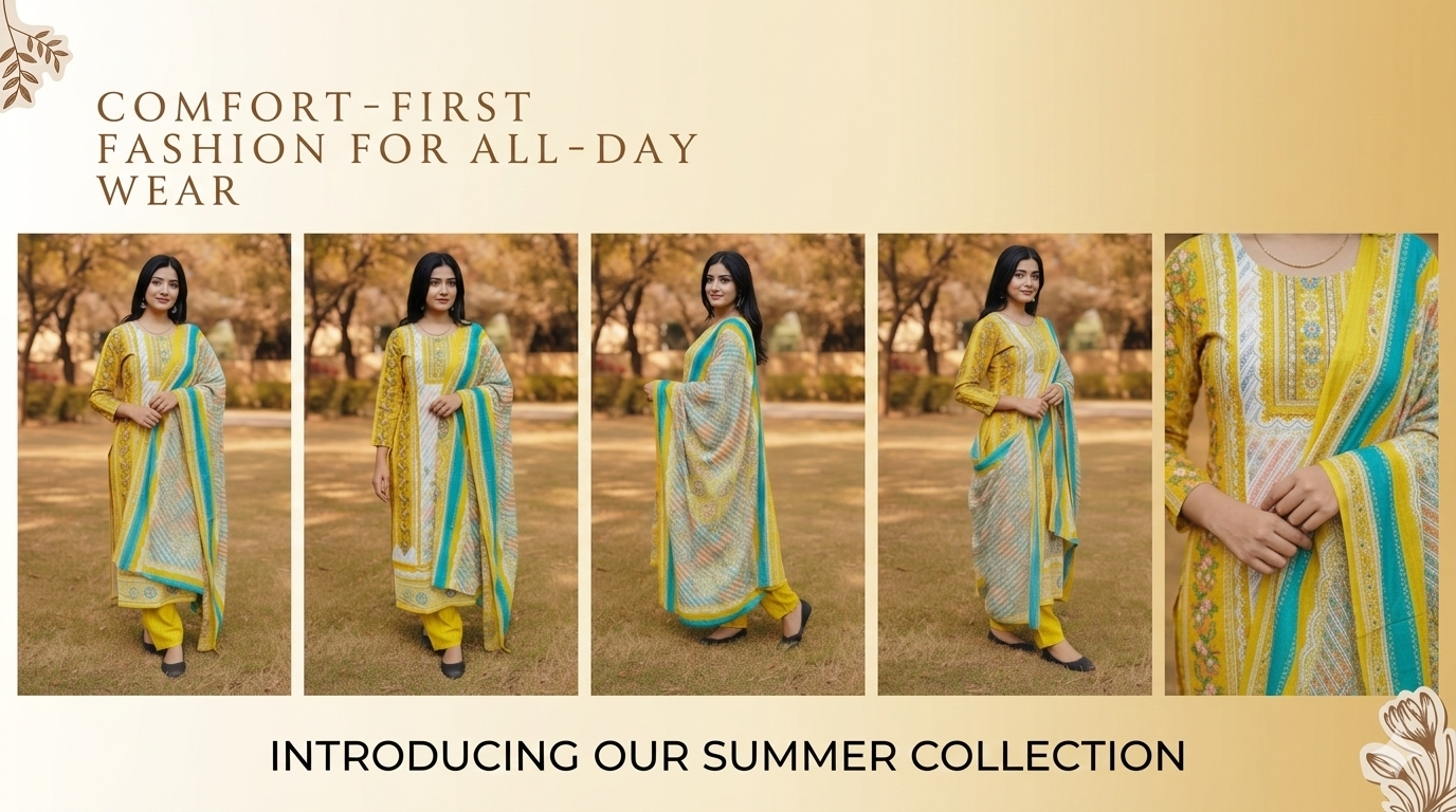Best Summer Collection Jaipuri Yellow Kurta Set in Chandigarh- ADD