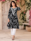 Black Chikankari Kurta Set