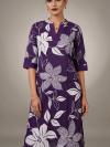 Floral Radiance Purple Kurta Set