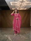 Bandhej Print Pink Kurta Set